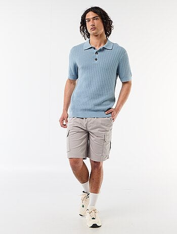 Bermuda chino en popelina con bolsillos con solapa