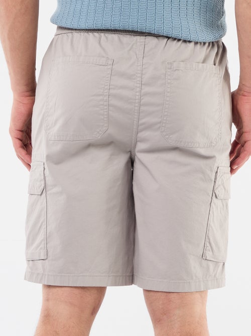 Bermuda chino en popelina con bolsillos con solapa - Kiabi