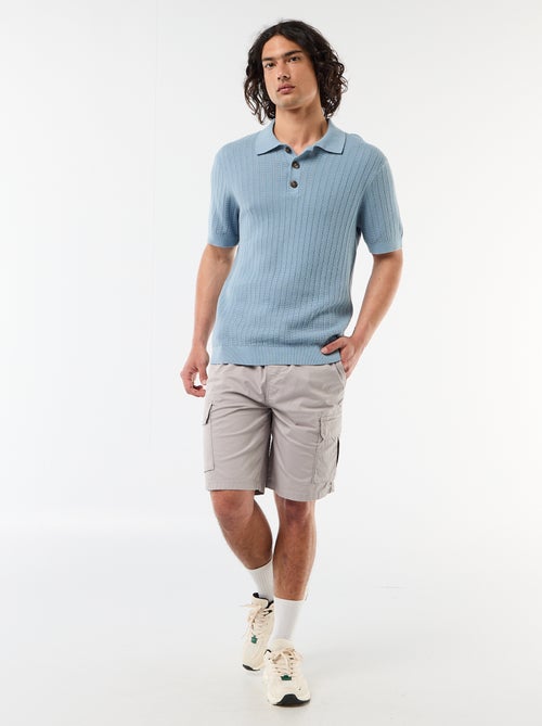 Bermuda chino en popelina con bolsillos con solapa - Kiabi