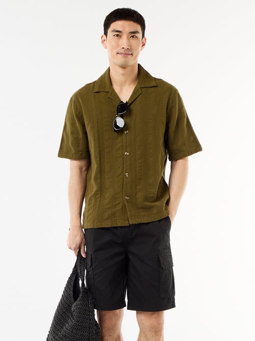 Bermuda chino en popelina con bolsillos con solapa - Kiabi