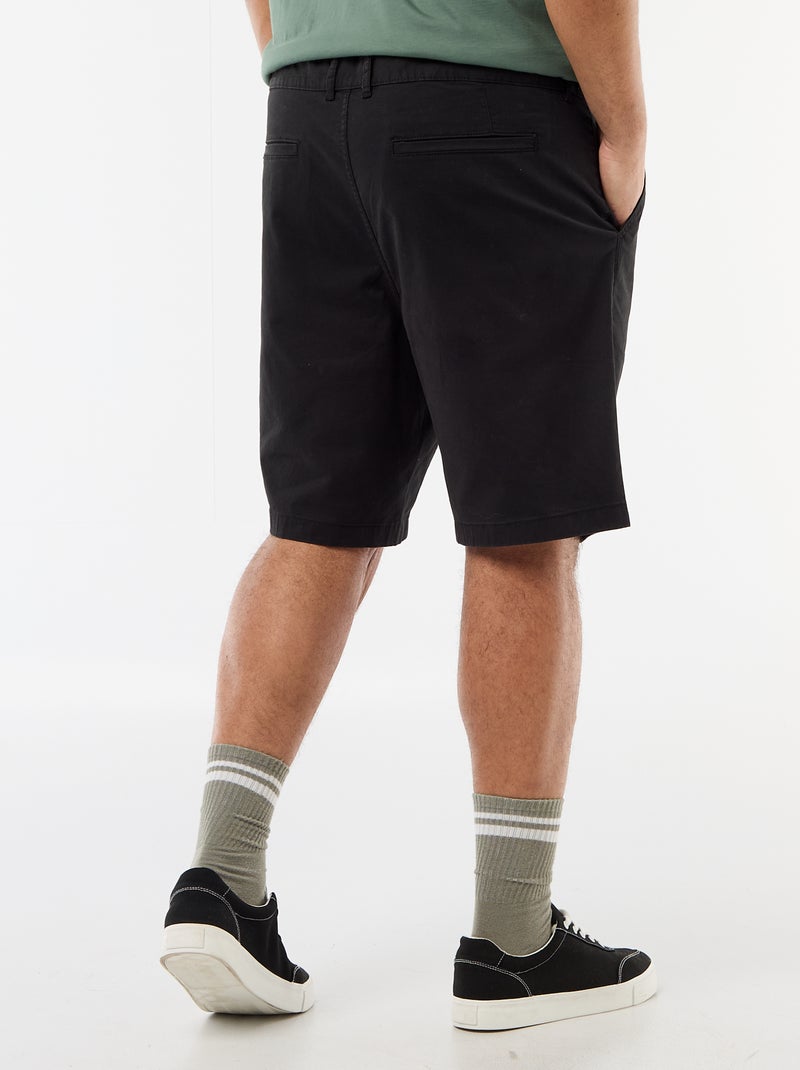 Bermuda chino en twill Negro - Kiabi