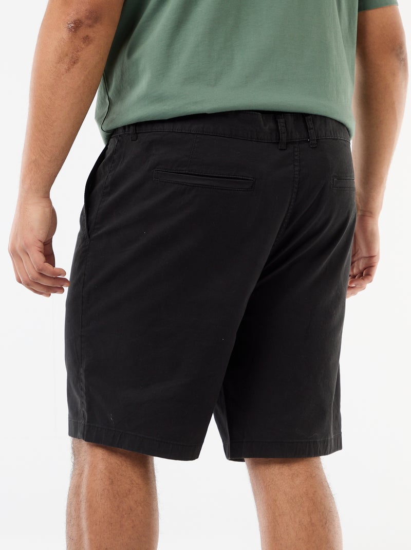 Bermuda chino en twill Negro - Kiabi