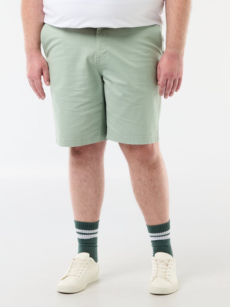Bermuda chino en twill Verde - Kiabi