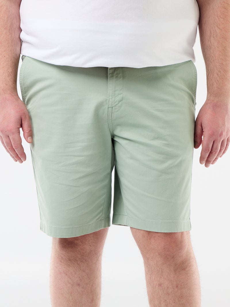 Bermuda chino en twill Verde - Kiabi