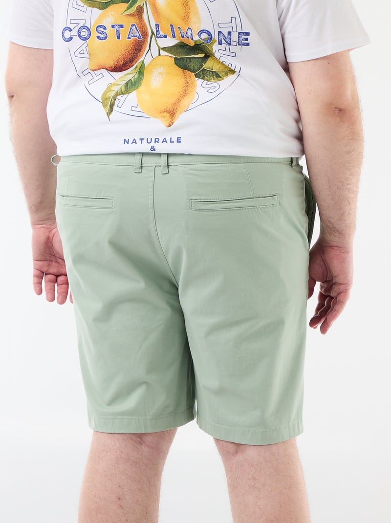 Bermuda chino en twill Verde - Kiabi