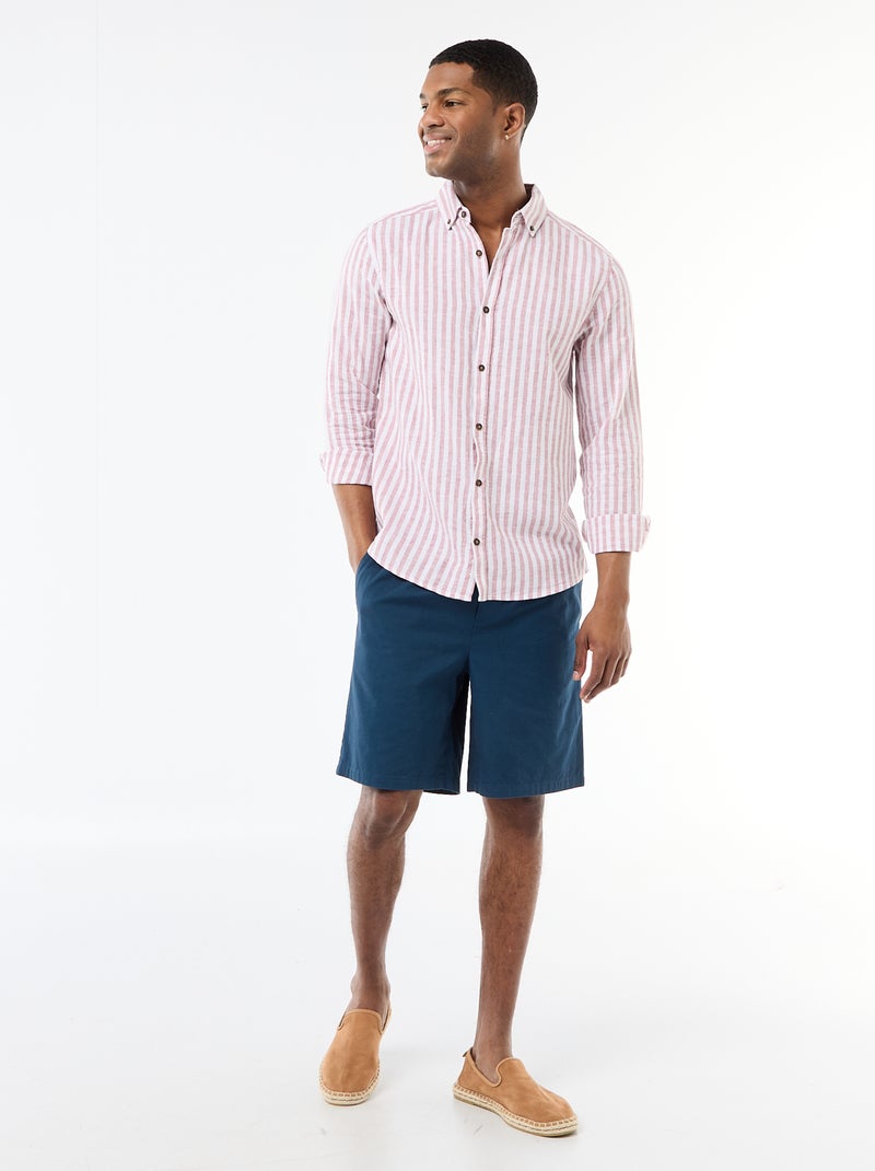 Bermuda chino liso Azul - Kiabi