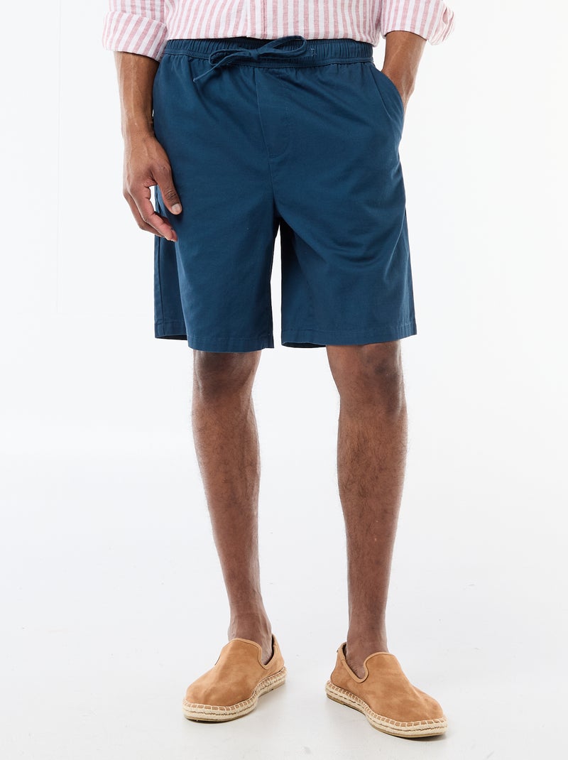 Bermuda chino liso Azul - Kiabi