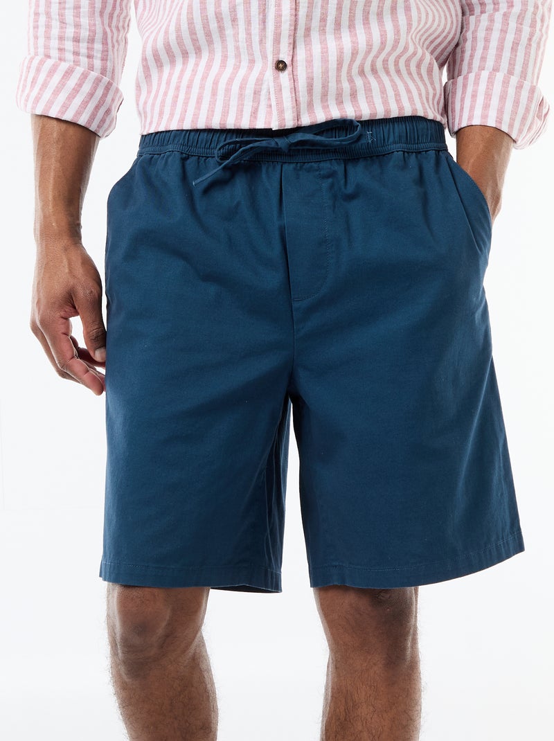 Bermuda chino liso Azul - Kiabi