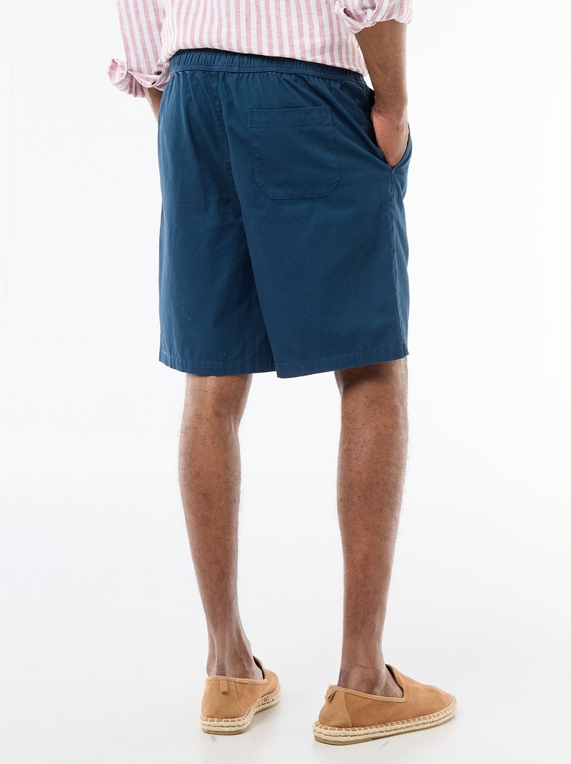 Bermuda chino liso Azul - Kiabi