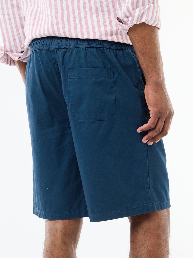 Bermuda chino liso Azul - Kiabi