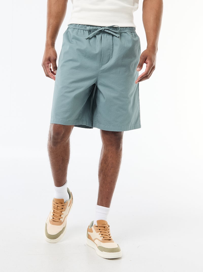Bermuda chino liso Azul - Kiabi