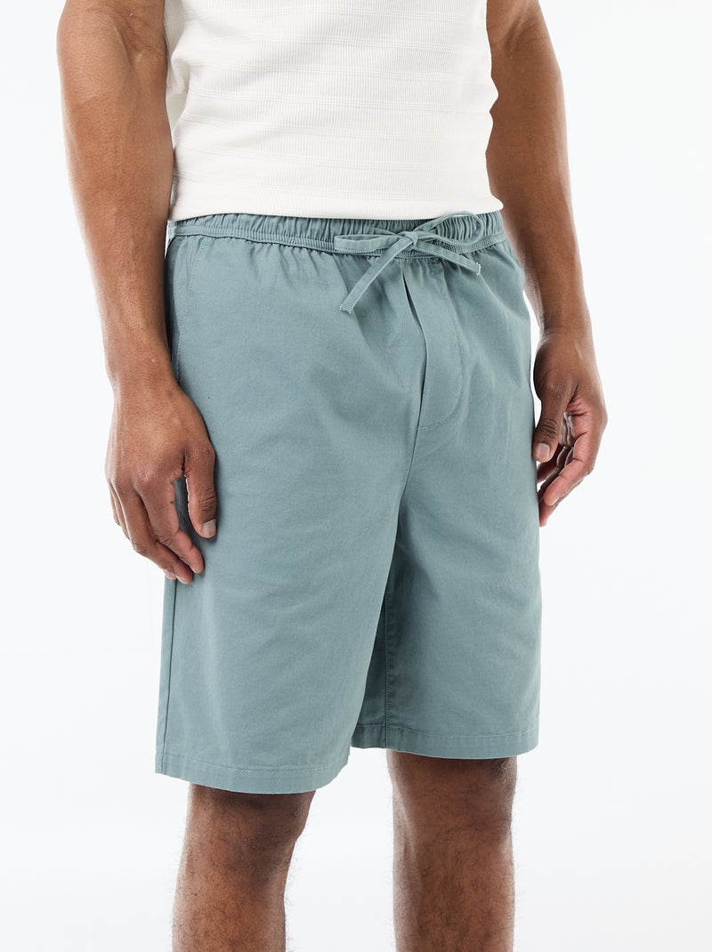 Bermuda chino liso Azul - Kiabi