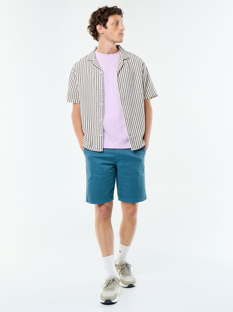 Bermuda chino liso Azul - Kiabi