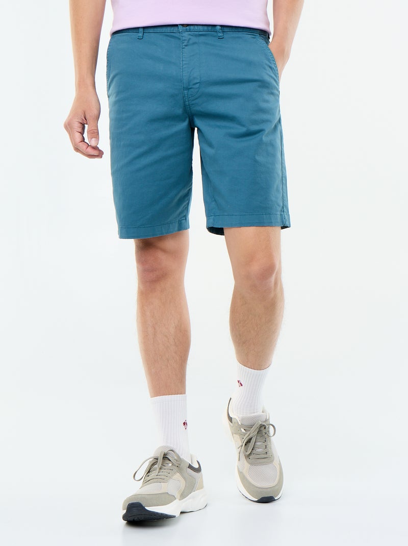 Bermuda chino liso Azul - Kiabi