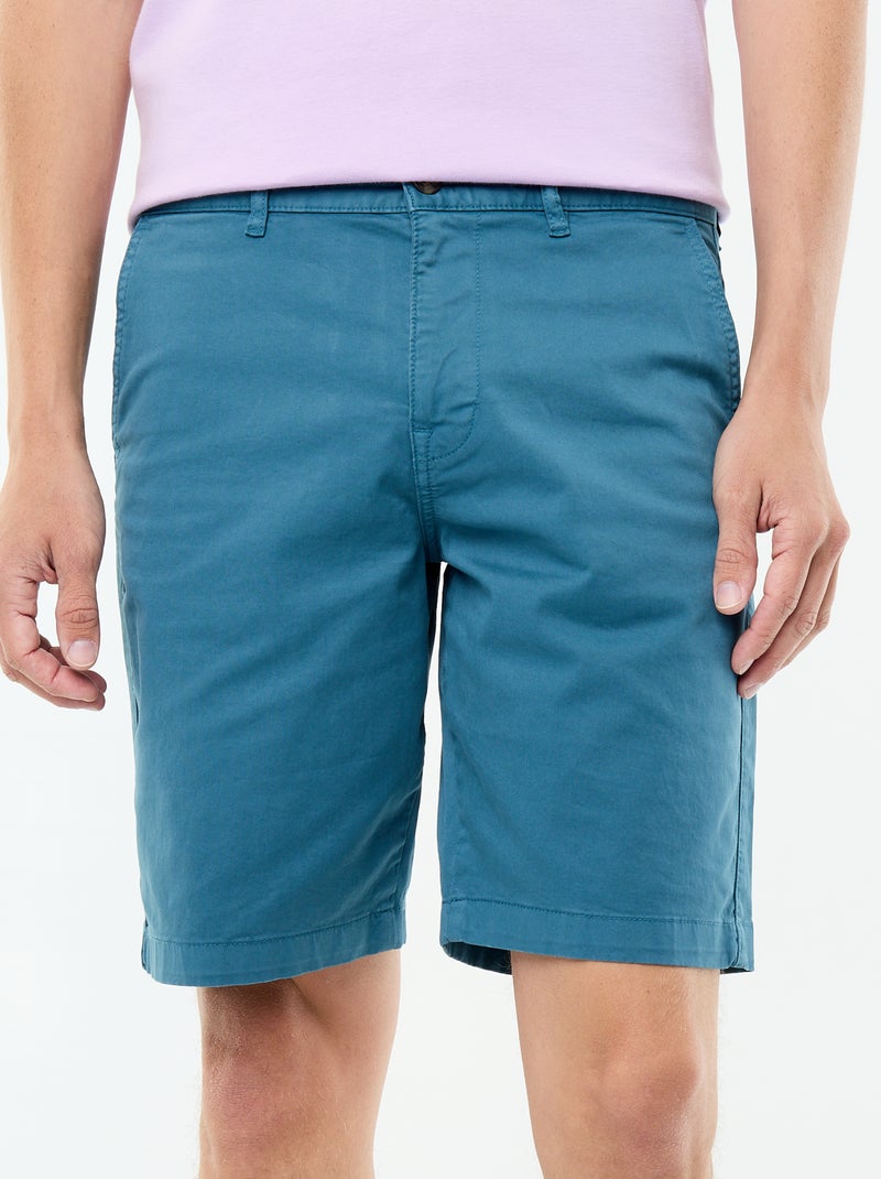 Bermuda chino liso Azul - Kiabi