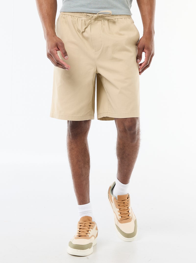 Bermuda chino liso Beige - Kiabi