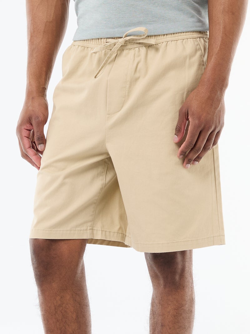 Bermuda chino liso Beige - Kiabi
