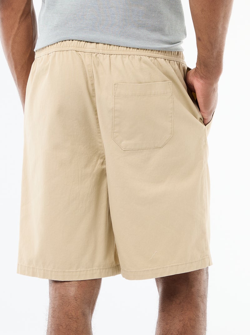 Bermuda chino liso Beige - Kiabi
