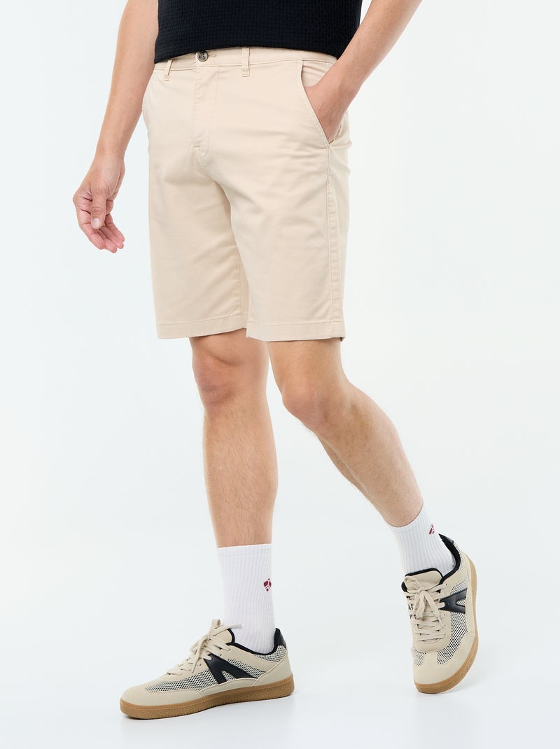 Bermuda chino liso Beige - Kiabi