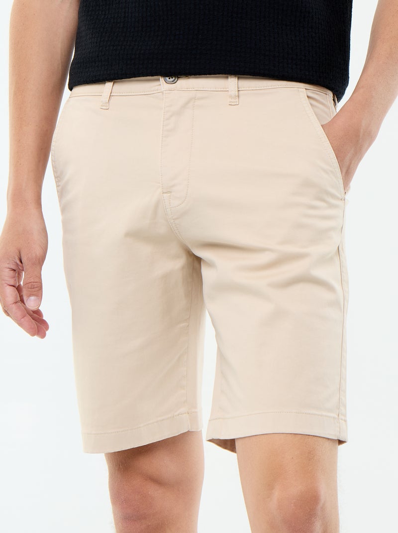Bermuda chino liso Beige - Kiabi