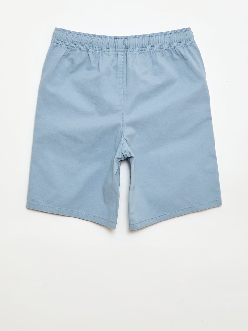 Bermuda chino liso con cordones ajustables Azul - Kiabi