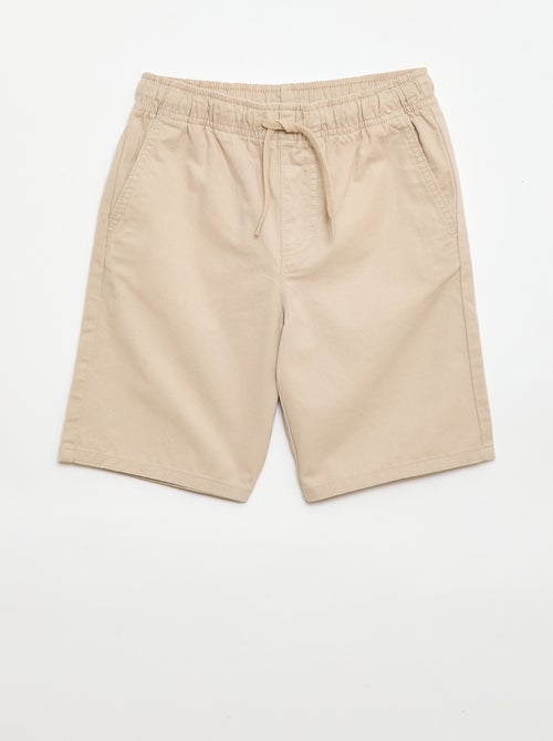 Bermuda chino liso con cordones ajustables - Kiabi