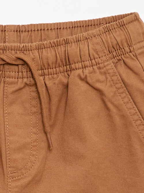 Bermuda chino liso con cordones ajustables - Kiabi