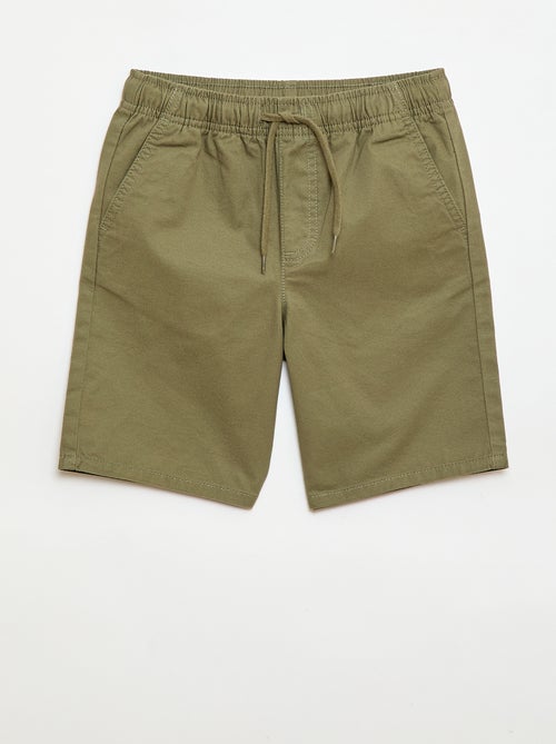Bermuda chino liso con cordones ajustables - Kiabi