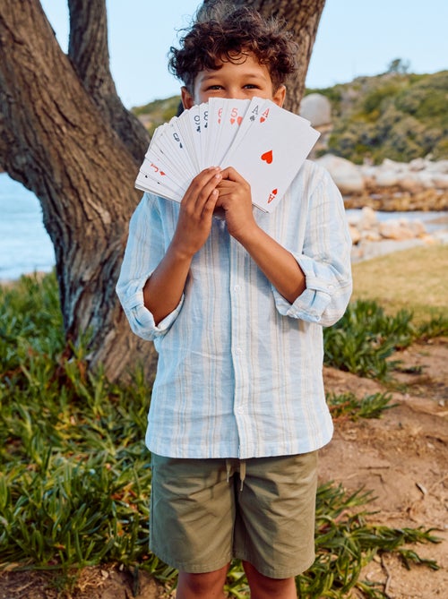 Bermuda chino liso con cordones ajustables - Kiabi