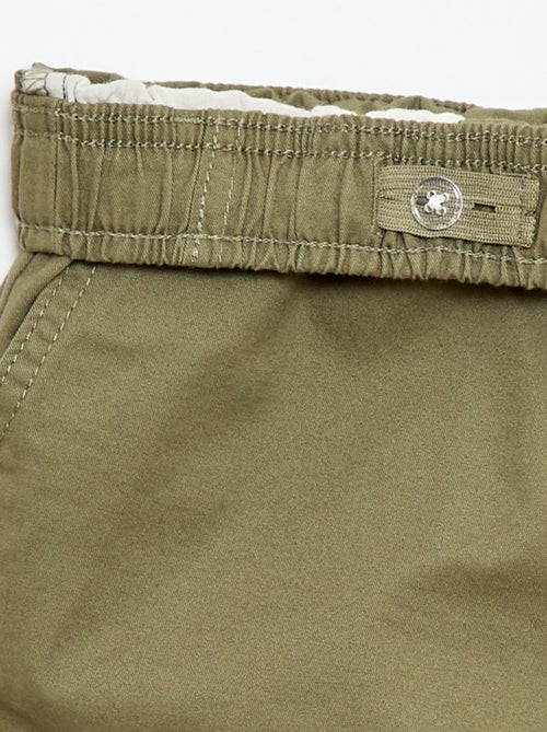 Bermuda chino liso con cordones ajustables - Kiabi