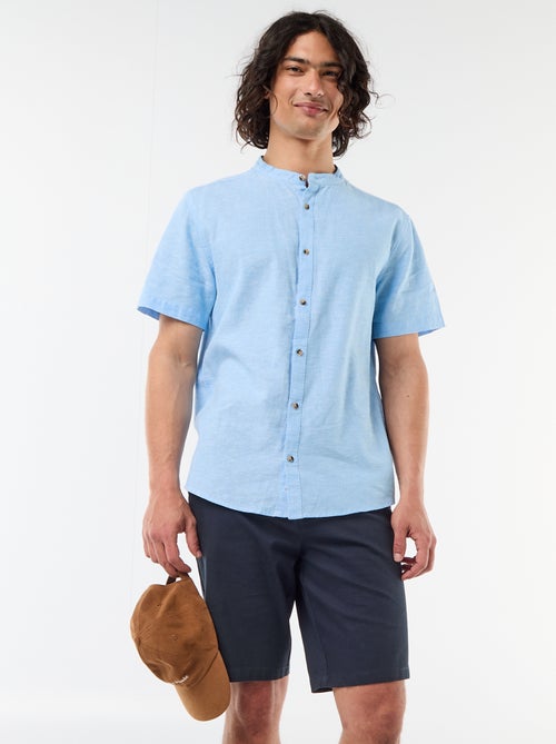 Bermuda chino liso en dobby - Kiabi