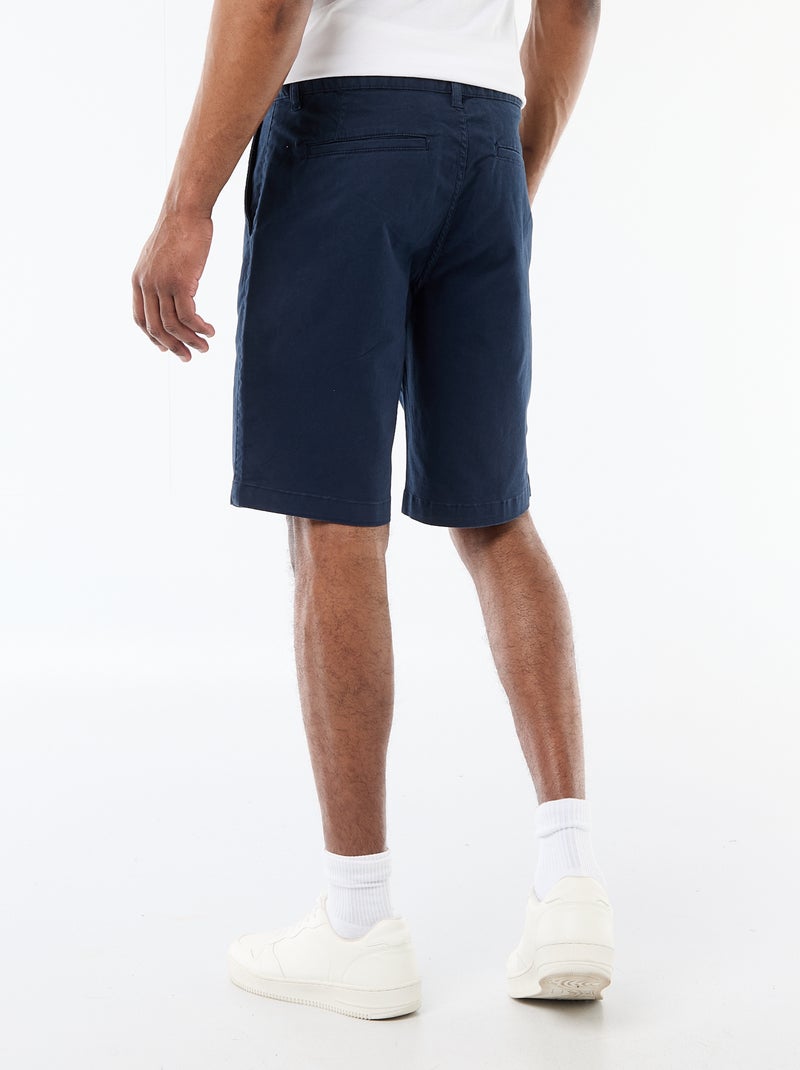 Bermuda chino liso en twill Azul - Kiabi