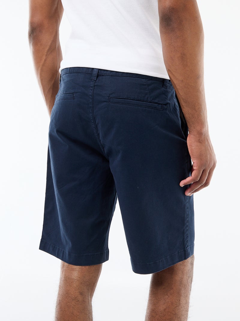 Bermuda chino liso en twill Azul - Kiabi