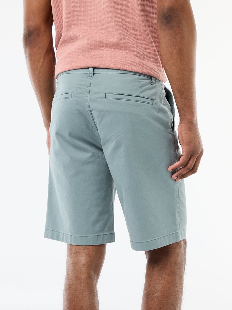 Bermuda chino liso en twill Azul - Kiabi