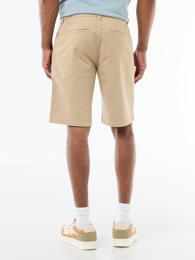 Bermuda chino liso en twill Beige - Kiabi