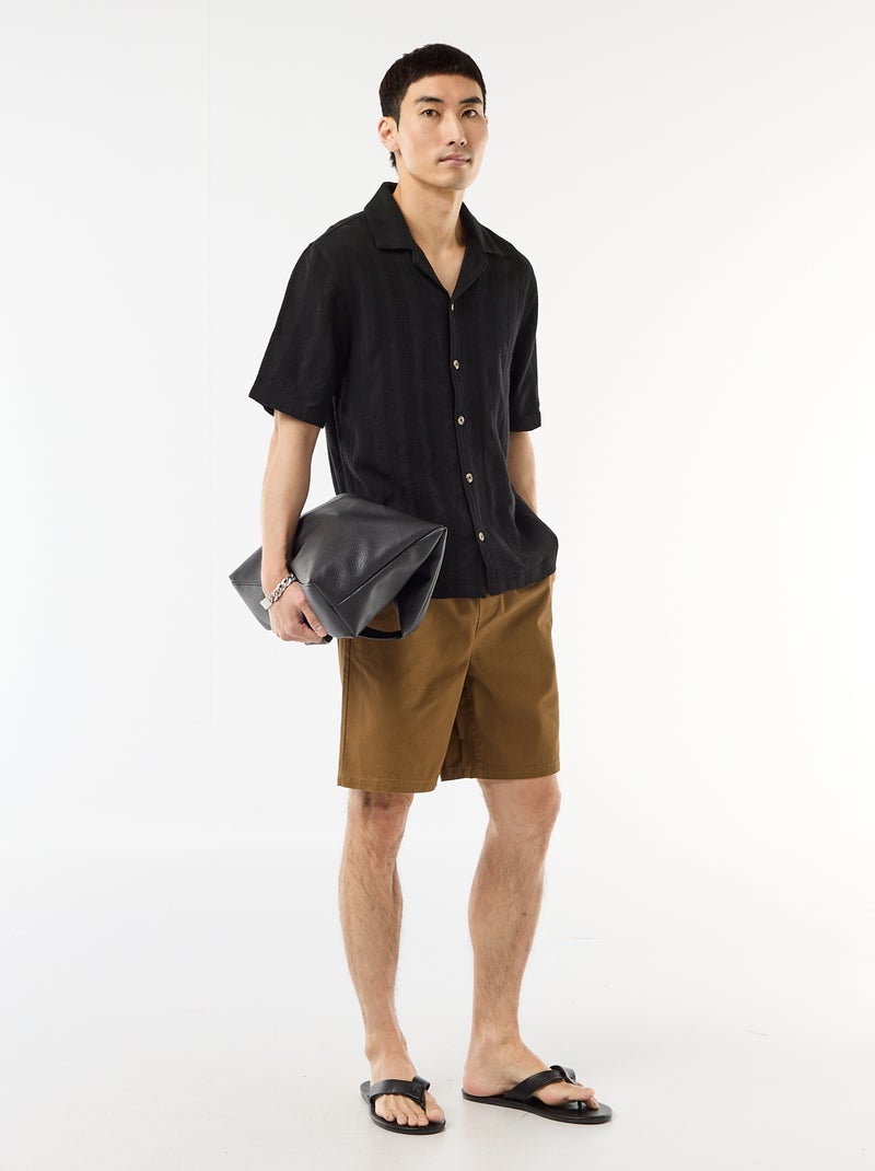 Bermuda chino liso Marron - Kiabi