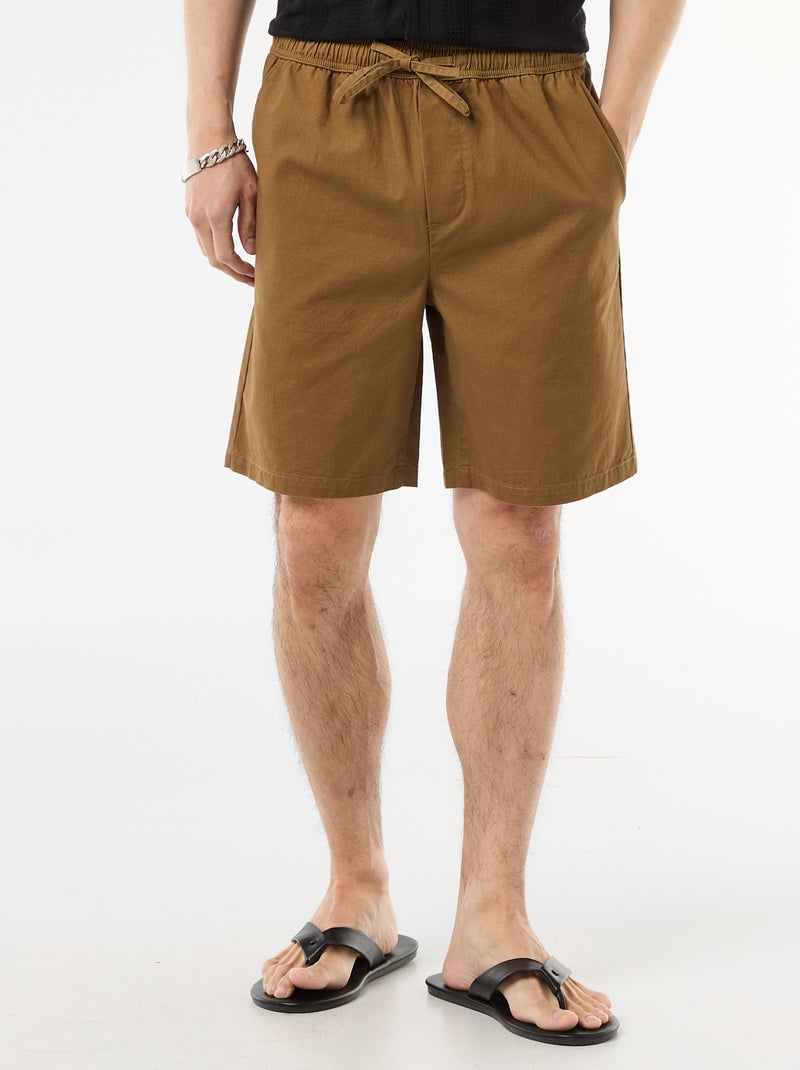 Bermuda chino liso Marron - Kiabi
