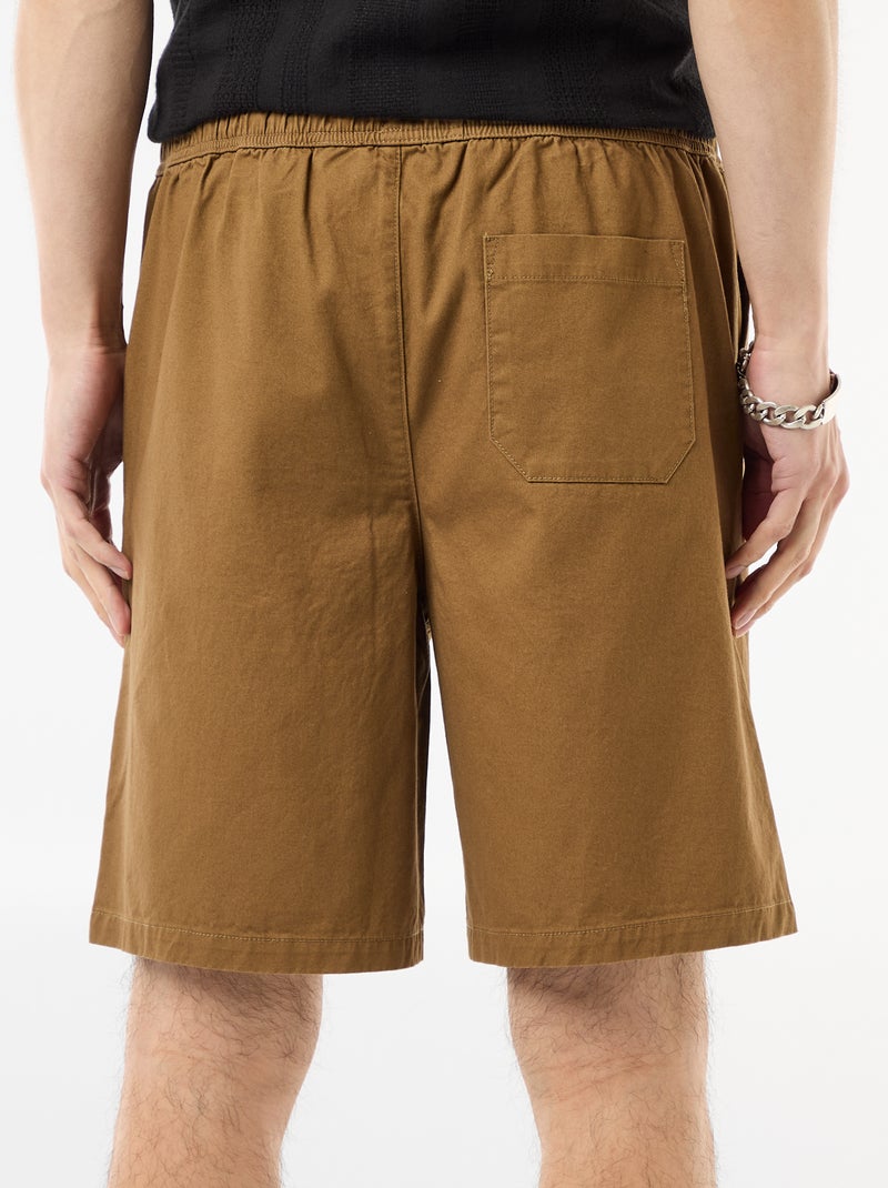 Bermuda chino liso Marron - Kiabi