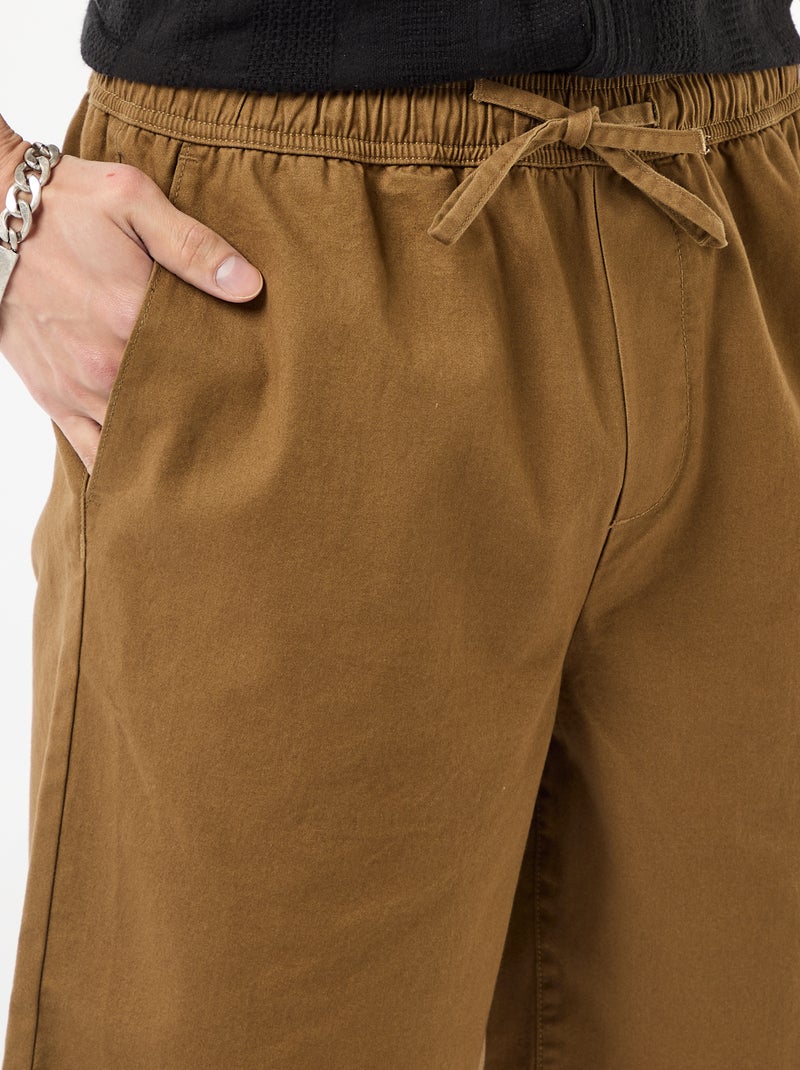 Bermuda chino liso Marron - Kiabi