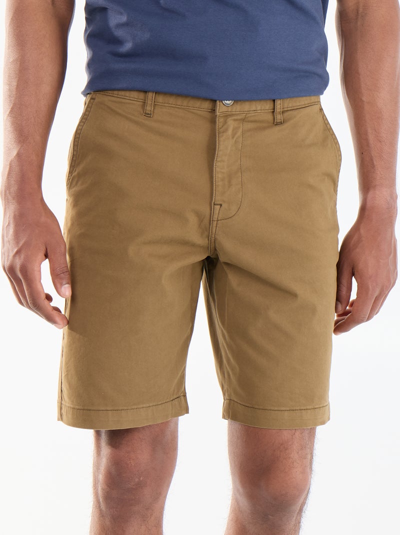Bermuda chino liso Marron - Kiabi