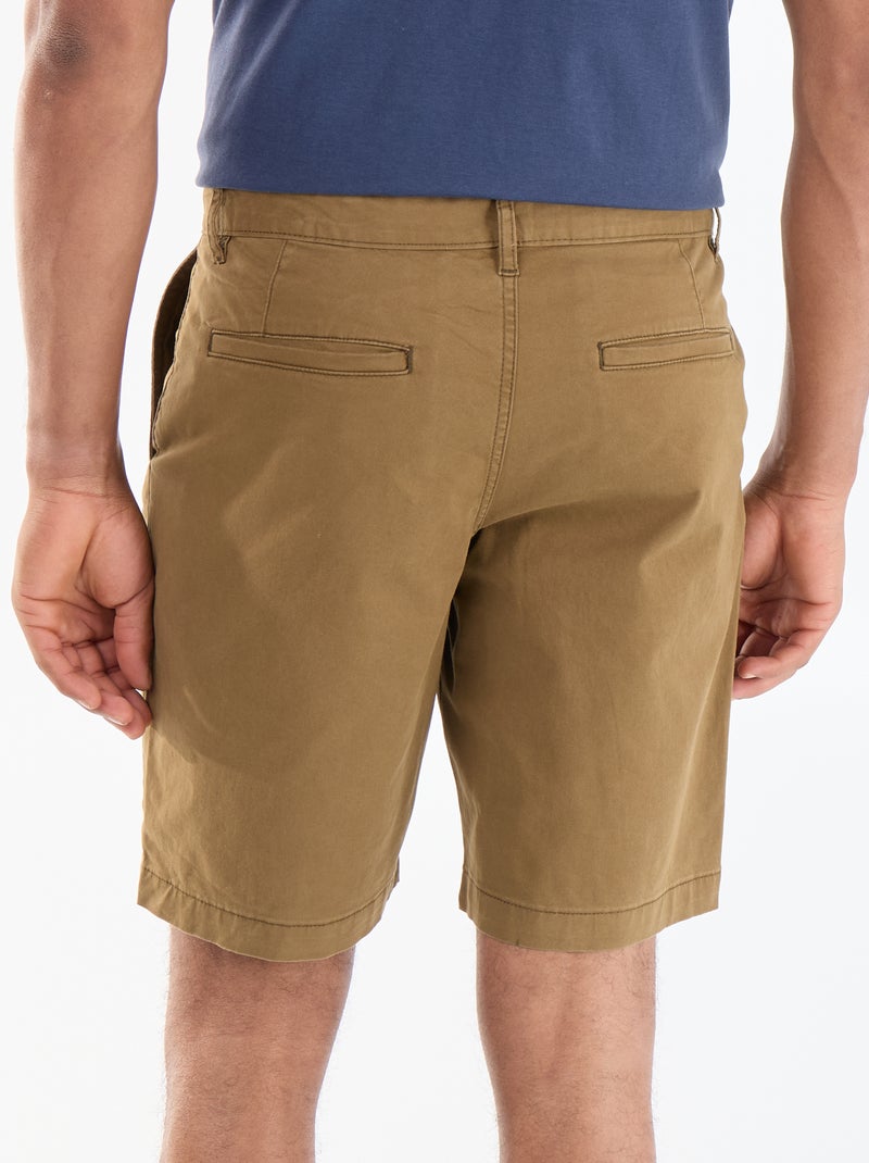 Bermuda chino liso Marron - Kiabi