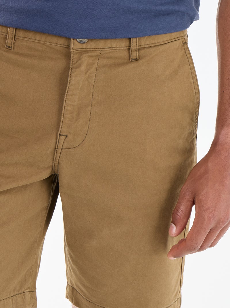 Bermuda chino liso Marron - Kiabi