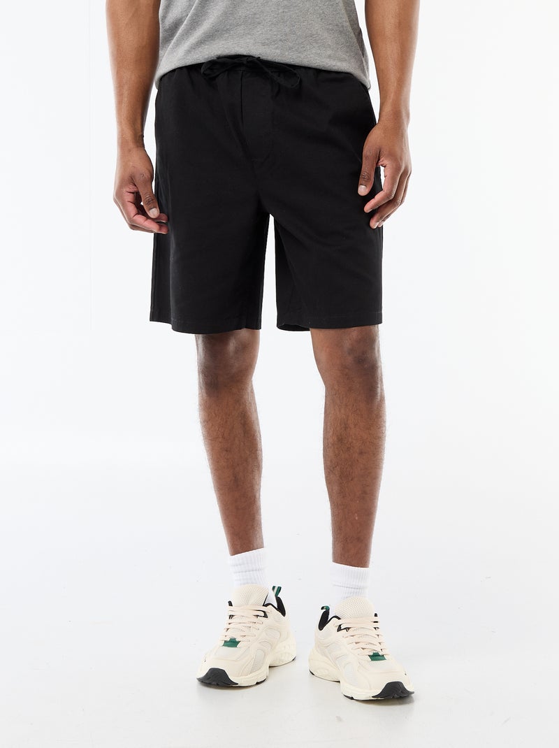 Bermuda chino liso Negro - Kiabi