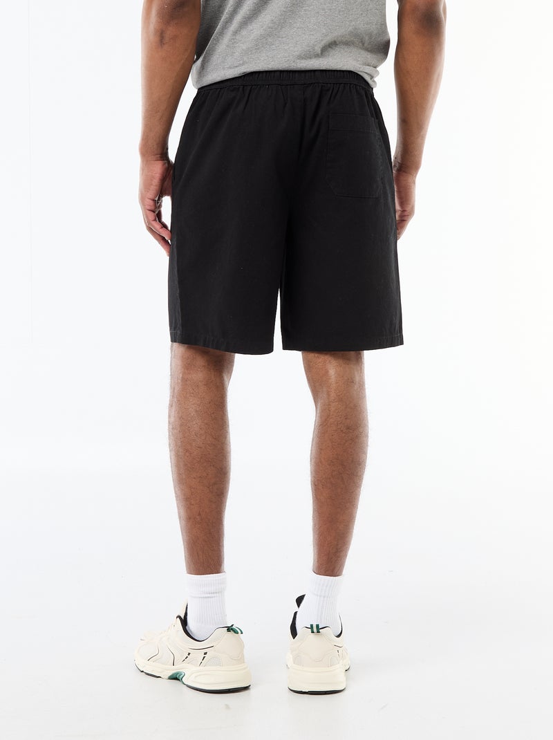 Bermuda chino liso Negro - Kiabi