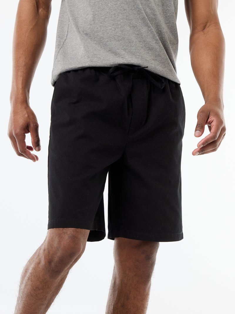 Bermuda chino liso Negro - Kiabi