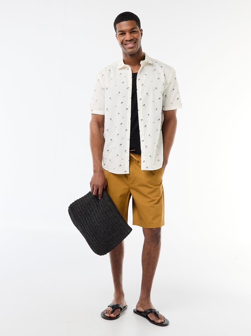 Bermuda chino liso Rojo - Kiabi