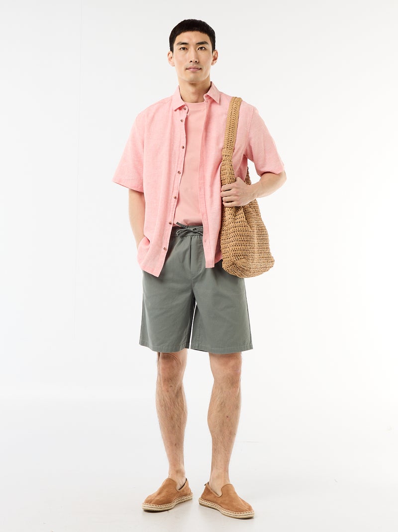 Bermuda chino liso Verde - Kiabi