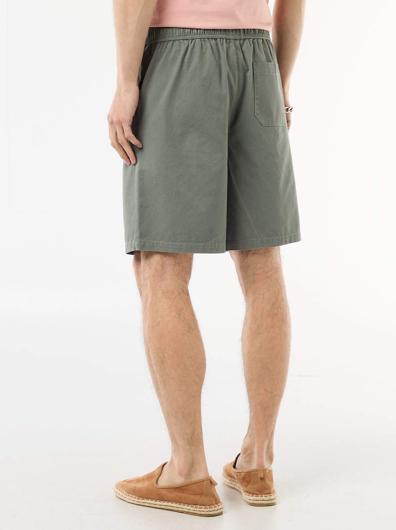 Bermuda chino liso Verde - Kiabi