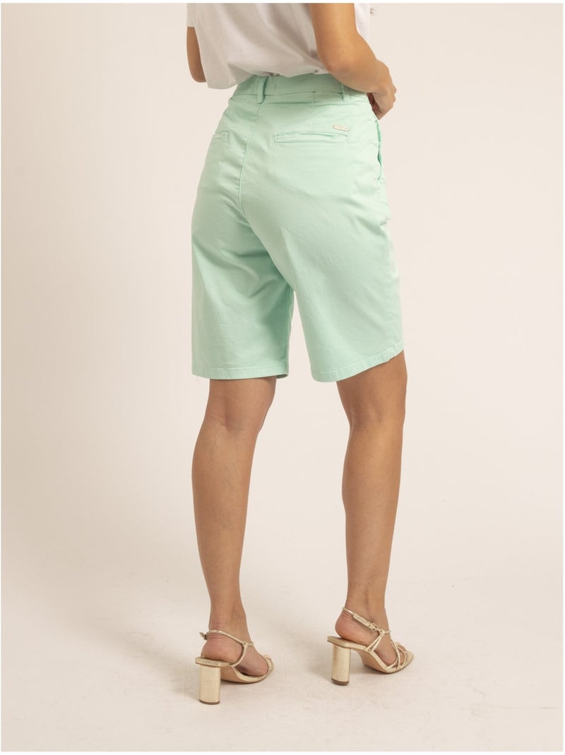 Bermuda chino slim XILAMA Verde agua - Kiabi