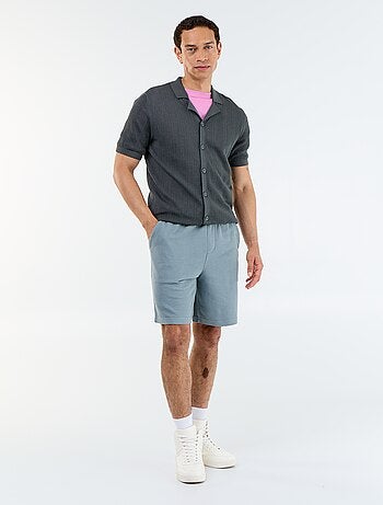 Bermuda con cintura elástica y cordones